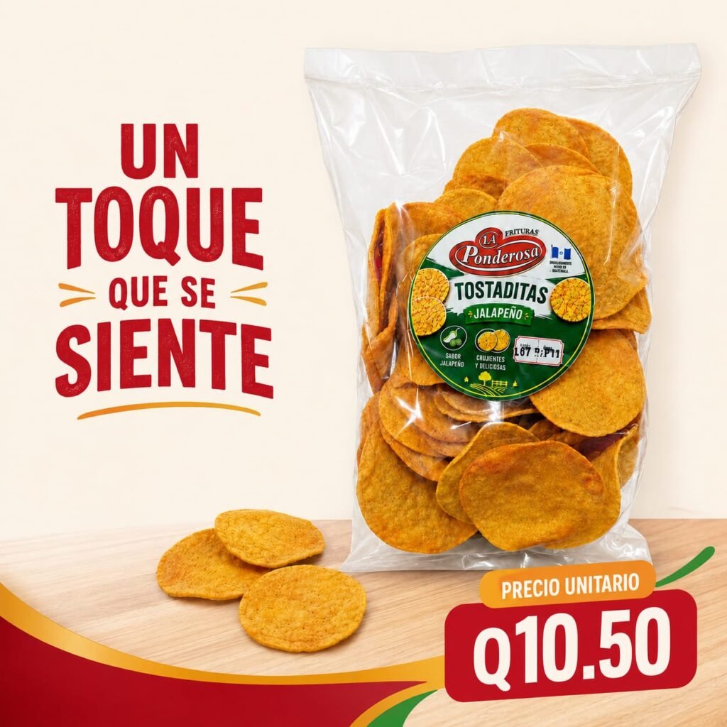 Tostaditas Jalapeño Queso (200 grs) La Ponderosa