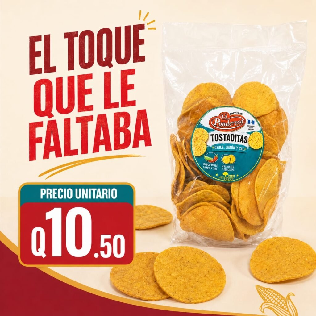 Tostaditas Chile, Limon y Sal (200 grs) La Ponderosa